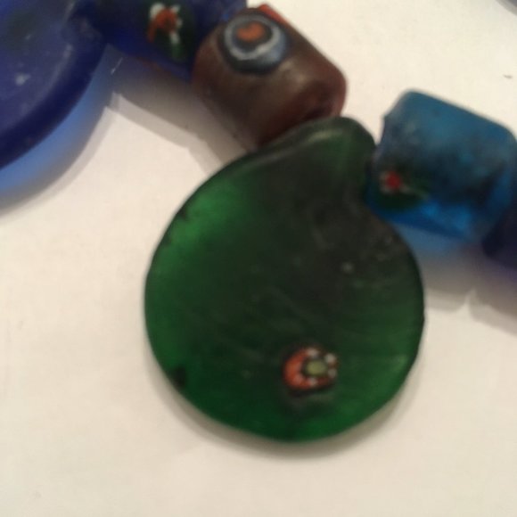 Handmade Millefiori Art Glass Necklace - Picture 4 of 14